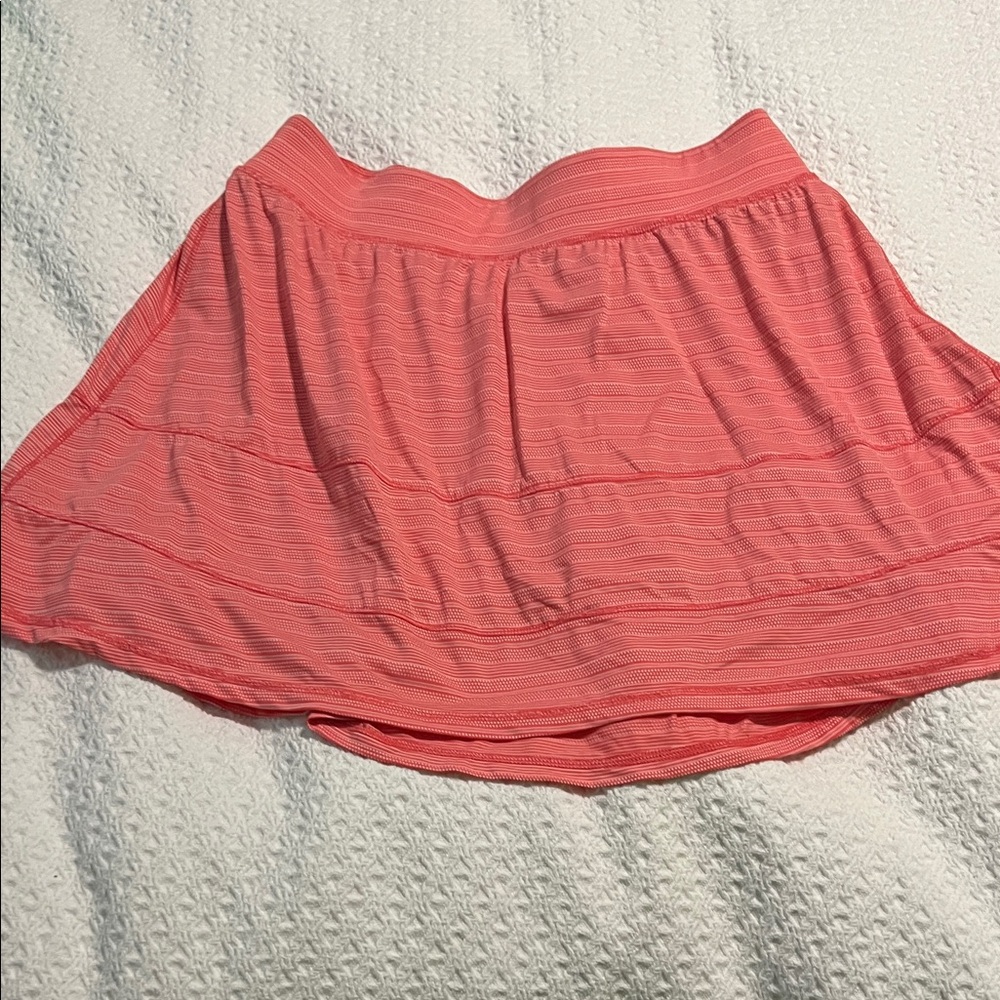 Livi Active Skirt with built in shorts underneath in Vibrant Coral